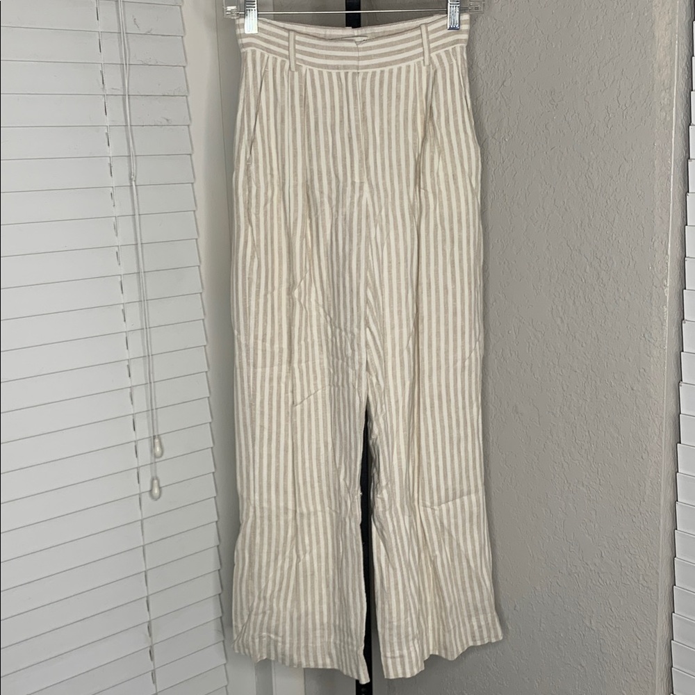 Abercrombie & Fitch Beige Striped trousers 24 / 00 - Picture 7 of 7